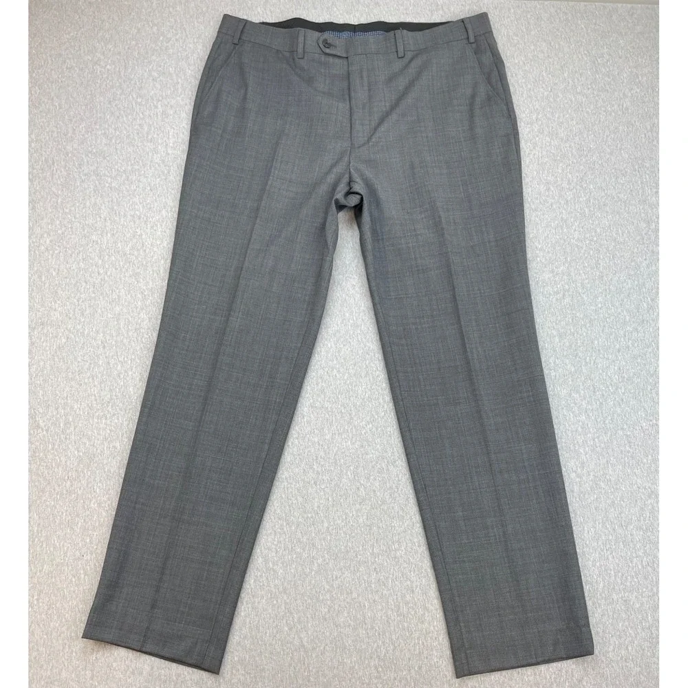 Lauren Ralph Lauren Suit Mens 48L Gray Wool Blend Stretch Pants 38x32- 2 Pcs